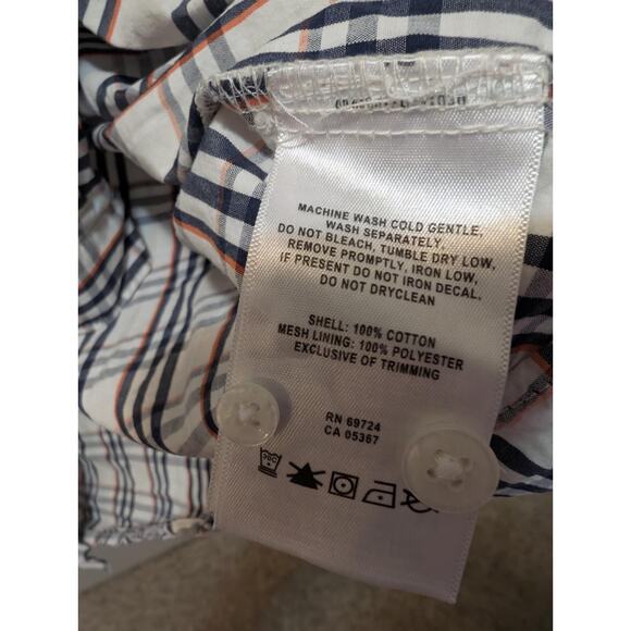 Columbia PFG Super Bonehead Auburn White Plaid Short Sleeve Shirt Mens L SEC - Picture 9 of 9